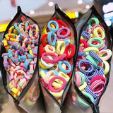 Pcs/Bag Children Cute Candy Random Solid Elastic Hair Bands Girls Lovely Srunchies Rubber Bands Kid Hair