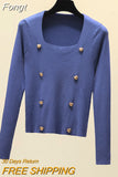 Cropped Sweater Women Clothes Long Sleeve Pullover Knitted Top Autumn Jumpers Korean Fashion Womens Sweaters Jersey