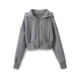 New Hooded Short Sweater 8417304 Loose Flannelette Jogging Trousers 8417303 Suit-Outfit