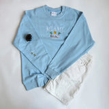 Blue Miami Florida Automobile Embroidered Sweatshirt-Outfit