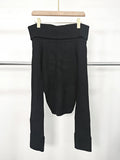 Fongt Spring Season New One-Word Shoulder Sweater Women Comfortable Leisure Temperament Commuting One Word Shoulder Short