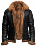 Fongt Leather Men's Coat With Thick Hair Long Jacket Velvet
