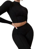 Fongt 2025 Spring Women's New Fashion Set Reverse Design High Waist Solid Color Two Sets