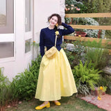 Fongt Style Blue Embroidered Long-Sleeved Knitted Cardigan Women Early Spring Wool Sweater Short Thin Inside Cloth