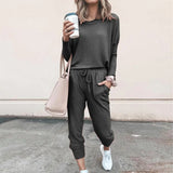 Fongt New Ebay Burst Round-Neck Solid-Color T-Shirt + Casual Trousers Fashion