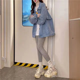 Fongt 2024 New Korean Version Loose Lazy Wind Cardigan Jacket Female-Outfit