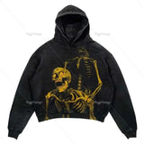 and Autumn Print Men and Women Sweater Fashion Loose Top Men Street Hip Hop Men and Women Clothing Hoodie-Outfit
