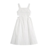 Strap Dress Summer Dress 2023 New Sexy Back Temperament Waist Show Thin Black Strap Skirt Female-Outfit