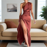 Fongt Summer New Collar Open Fork Women's Sexy Body Dressing Dress Dress