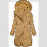 Fongt Warm Wool Collar Cotton Clothes Women Zipper Long Sleeves To Cotton Coat Hooded Coat