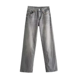 Fongt Long Leisure New Autumn 2025 Wide-Legged Jeans Women's Clothing