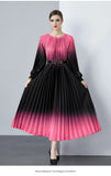 Fongt New Women's Dress Dress Oversized Dress Print 100 Folds T-Shirt With T-Shirt Holiday Casual Dress