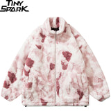 Hop Streetwear Jacket Coat Fleece Rabbit Fur Jacket Harajuku Casual Jacket 2022 Men Winter Jacket Zip Up Outwear Thick
