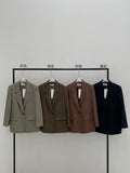 [Daihe] Autumn New Leisure Temperament Lapel Foundation Joker Single Row A Button Suit Jacket H7079-Outfit