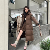 Loose Medium And Long Bread Clothes Down Cotton-Padded Clothes Female Winter Hot Style 2024 New Thickened Cotton-Padded Jacket Jacket-Outfit