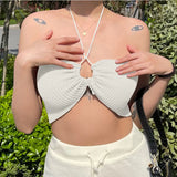 Spice Girls With A Single Solid Color Bottom Women's Top Summer Sexy Sling Strap Vest-Outfit