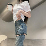 womenzipper jeans women 2023 new high waist slimming straight loose design long