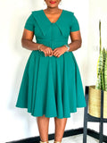 Fongt Women's Fashion Temperament Dolls Short-Sleeved Elastic Dress On African Dress