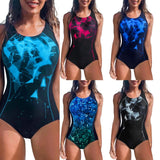 Fongt New Sports Competitive One-Piece Swimsuit Women's Backback Hot Spring