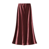 Fongt Temperament Pressure Folded Bare-Faced Fishtail Half-Dress Girl Spring Hanging Thin Bag-Butbice Long Dress 9836