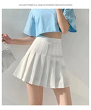 Fongt Elastic Force Is Tight Waist 100 Folded Skirt Girl Jk Uniform A Word Skirt College Small High Waist Thin Short Skirt