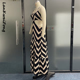 Summer Sexy Casual Strap Print Dress Women's Slim Fit Combination Elegant Party Evening Dress-Outfit