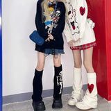 Fongt Tube Socks Knit Socks Set Pile Socks Students Hot Girl Warm Cold Wide Leg Horn Calf Set-Outfit