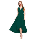 Independent Station Popular Style Multi-Wear Method Cross Front And Back Long Bare Back Sexy Bandage Dress Long Dress-Outfit