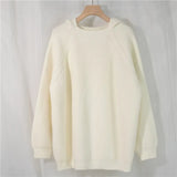 2021 New Winter Spring Women Sweaters Pullovers Hooded Minimalist Oversize Korean Style Elegant LadiesTops