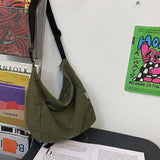 Washed Large Canvas Crossbody Bag-Outfit