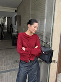 Fongt Xixi 2025 Autumn New Black Standard Loose Long-Sleeved Neck Cape Knitted Woolen Woman 25406