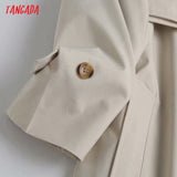 2021 Autumn Women England Style Classic Long Coat Elegant Long Sleeve with Blet Office Lady Coats
