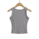 Trend Women's Wear In Summer Sexy Spicy Girls Wide-Edged Threaded Cotton Vest Slim And Slim Bottom Suspender-Outfit