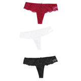 Sexy Women's Panties Thong Full Lace Panties Tanga Transparent Underpants G String Hollow Out Low-Rise Female