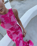 Fabric Three-Dimensional Plate Flower Sexy Bag Hip