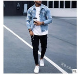 Fongt And Autumn 2023 New Clip Men's Cowboy Coat Hole Irregular Wash Jacket Men's Men's