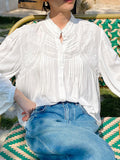 Fongt 2025 New Women's Dress French White Shirt Women's Long-Sleeved Design Sense Wind Shenzhen South Oil