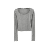 Lace Soft Breathable Thin Long-Sleeved T-Shirt Women's Spring And Autumn 2024 New Underwear
