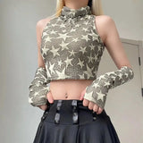 Star Embroidered Crop