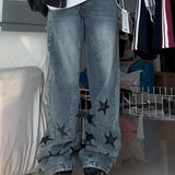 Vintage Denim Star Patch Boyfriend Jeans-Outfit