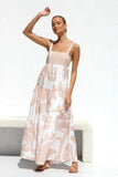 Fongt Spring And Summer New Simple Print Fashion Slip Big Skirt Dress-88105-Outfit
