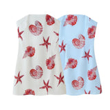 Fongt Summer Summer Fashion Sleeveless Thin Print Dress