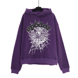 Tide Card Prints Letters, Cobwebs, Personality, Hip-Hop Couples, Hooded Sweaters, Casual Sweaters, Sports Sets.-Outfit
