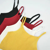 Waist Cross Rope Bare Back Small Sling Vest Short Umbilization Bottom Back Hollow