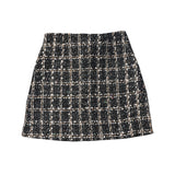 Small Scented Coarse Flowers, Lattice Half-Dress Woman 2022 Autumn And Winter New High-Waisted Thin Ass A-Word Skirt