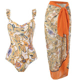 Sexy Fashion One Piece Swimsuit Solid 3D Flower Summer Women Swimwear Beachwear Summer Luxury Monokini Bathing Suit-Outfit