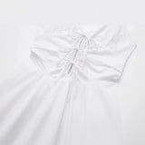 Spring Style Bow Tie Trench Coat Fabric Short Dress 2802002-Outfit
