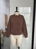 Fongt Soft-Cousin Short Knitted Cardigan 2025 New Loose Solid-Colored Gentle Sweater