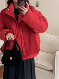 2024 Winter New Korean Version Sweet Shawl Small Down Jacket Female Thick Bread Clothing White Duck Down Coat Tide-Outfit
