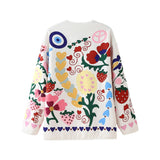 Fongt Sense Retro Hotgirl Patchwork Print Pocket Padded Jacket Loose Versatile Casual Jacket-Outfit